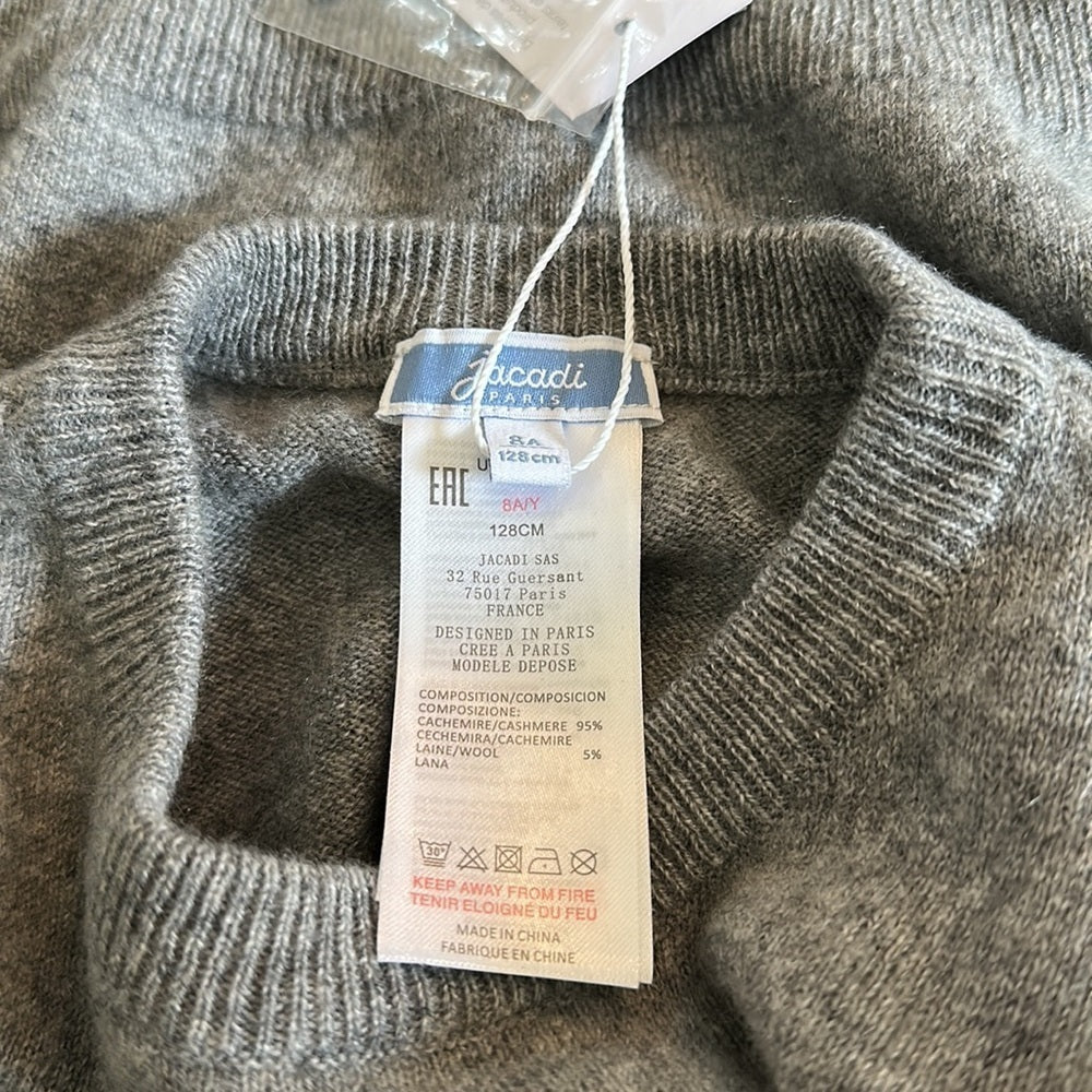 NWT Jacadi Girl’s Cashmere Sweater - Size 8