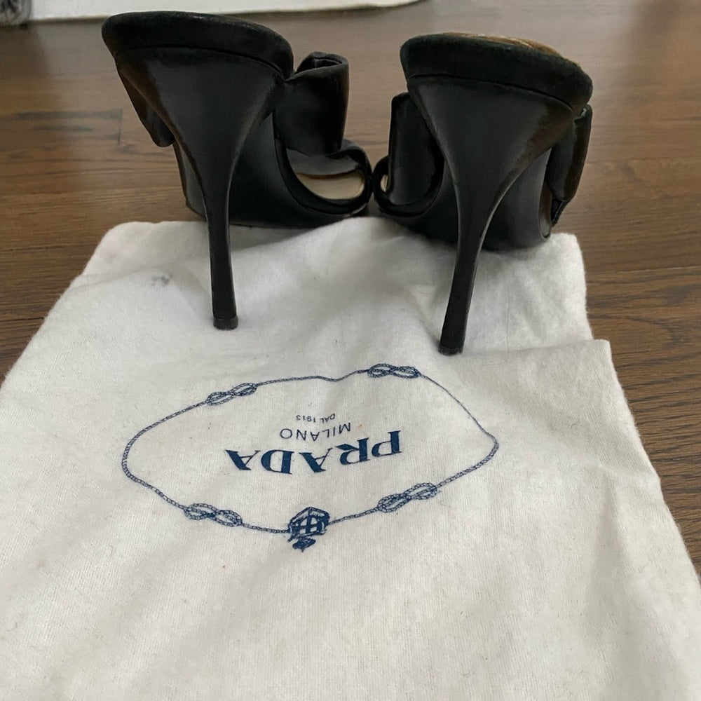 Prada Black Sandals Size 37.5