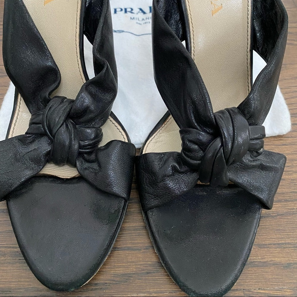 Prada Black Sandals Size 37.5