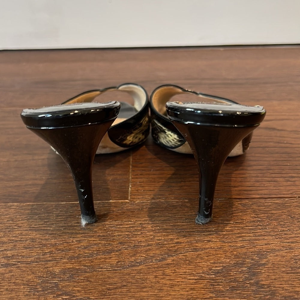 JIMMY Choo Black Snake Skin Heels Size 37.5