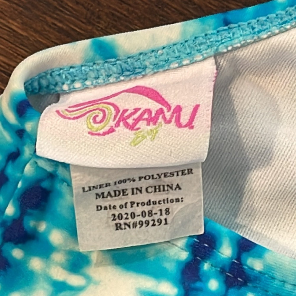 KANU Surf Girls Blue and White Bikinis Size 12