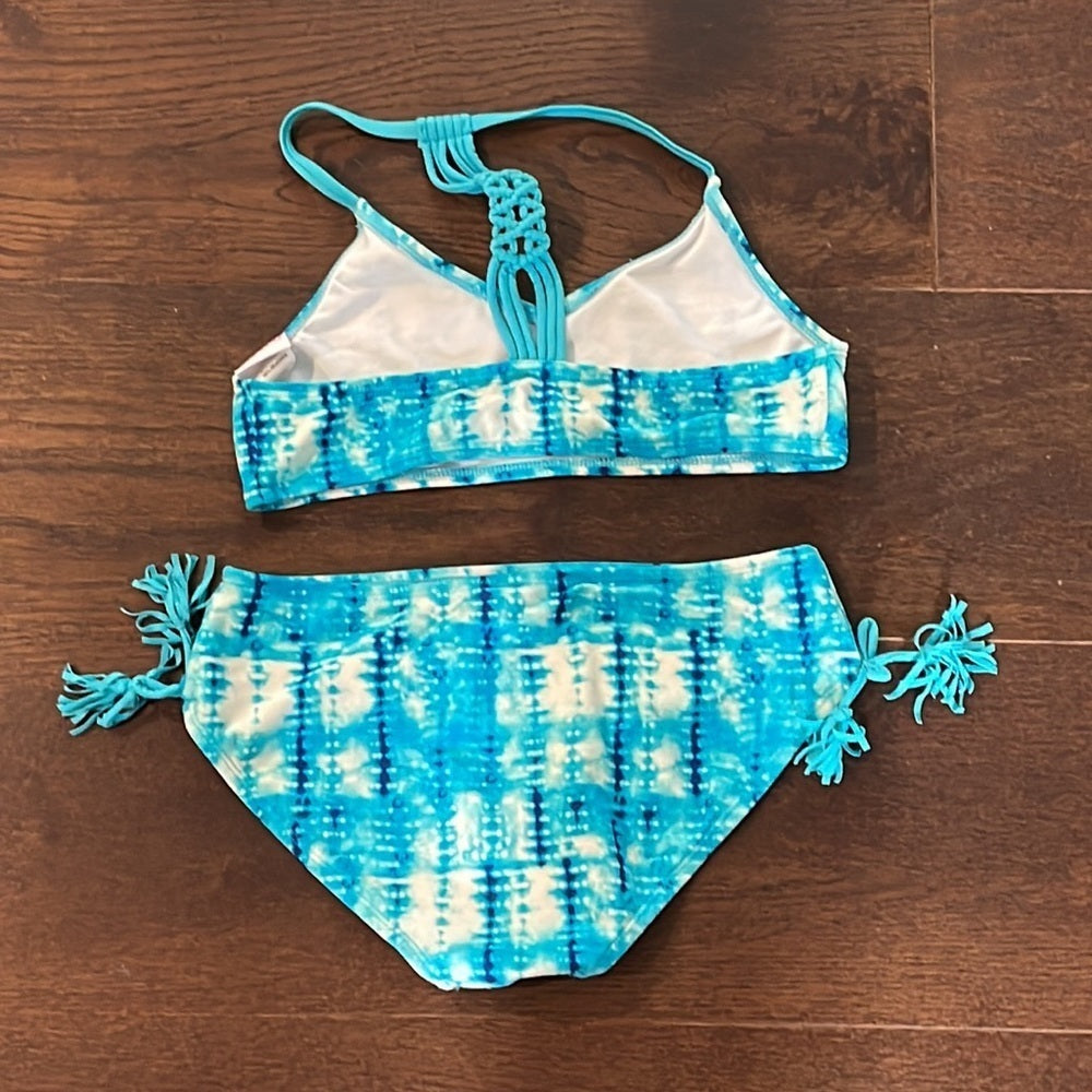 KANU Surf Girls Blue and White Bikinis Size 12