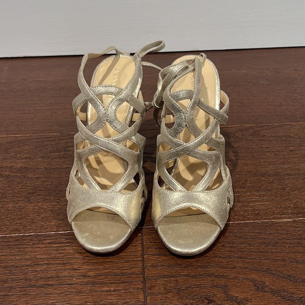 Ivanka Trump Women’s Silver Sandals Size 7