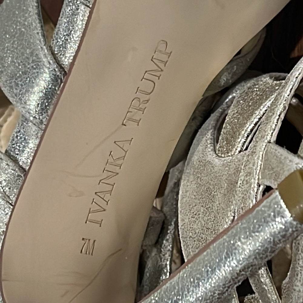 Ivanka Trump Women’s Silver Sandals Size 7
