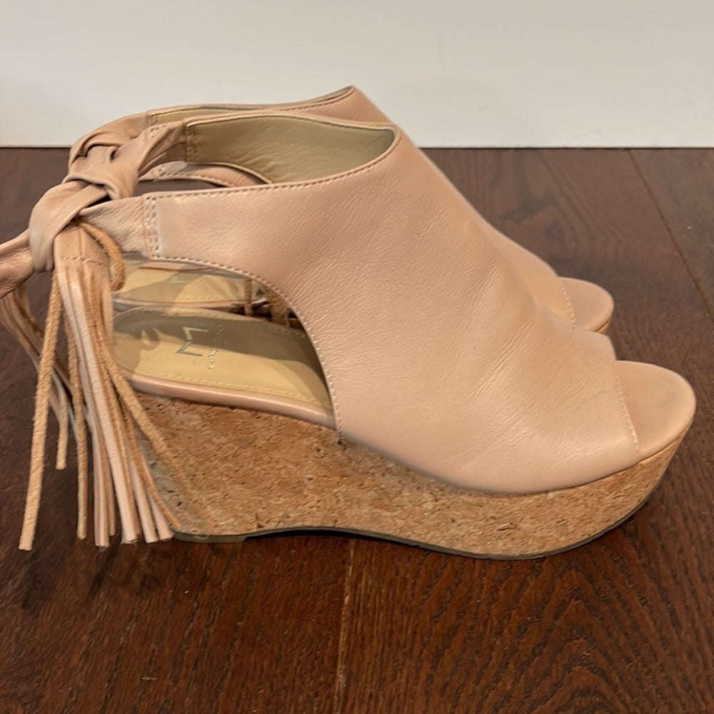 Marc Fischer Women’s Light Pink/Nude Leather Sandals Size 6.5