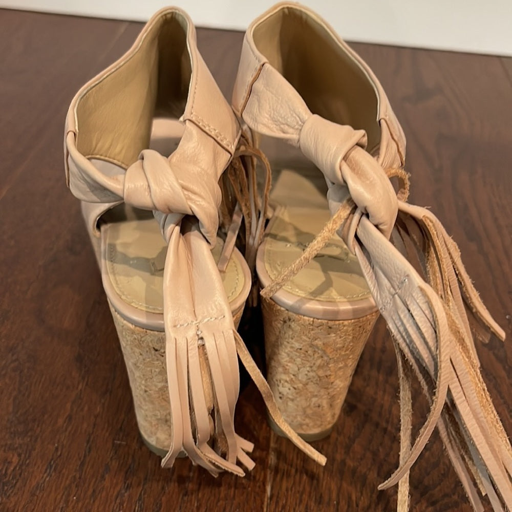 Marc Fischer Women’s Light Pink/Nude Leather Sandals Size 6.5