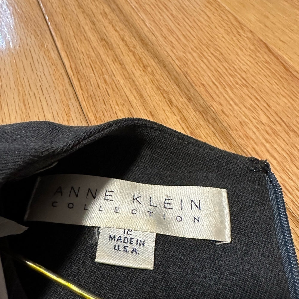 ANNE Klein Collection Black Long Sleeve Dress Size 12