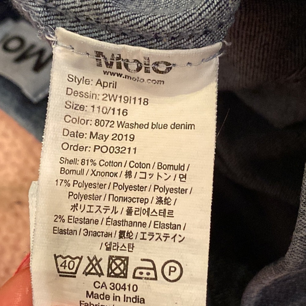 Molo kids dark wash stretchy waist jeans size 6x
