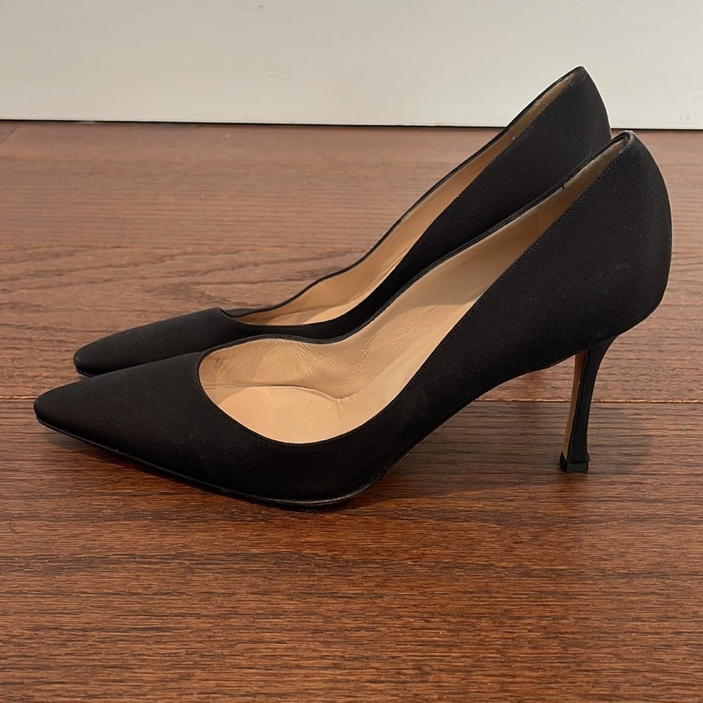 Manolo Blahnik Women’s Black Satin Pumps Size 41.5 / 11.5
