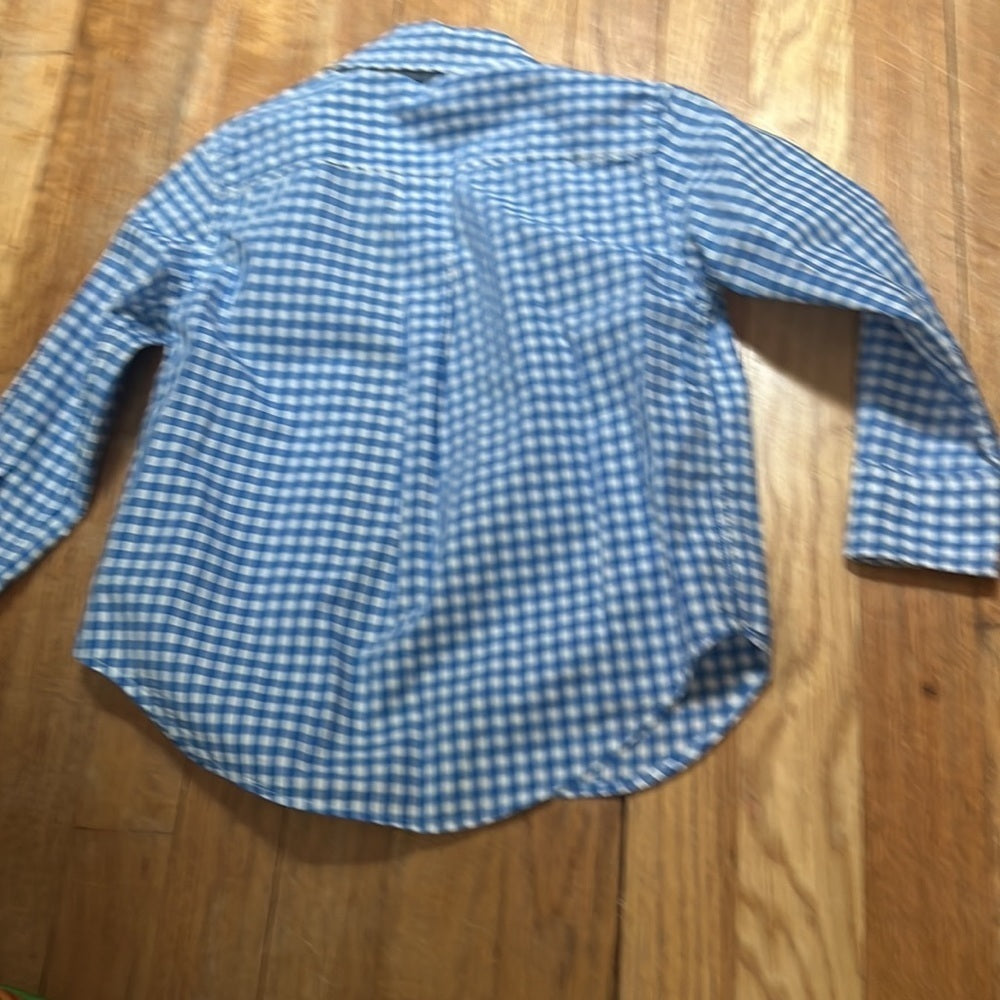 Ralph Lauren Kid’s White and Blue Button Down Shirt Size 3T