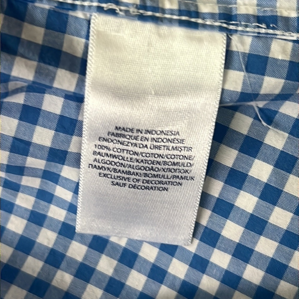 Ralph Lauren Kid’s White and Blue Button Down Shirt Size 3T