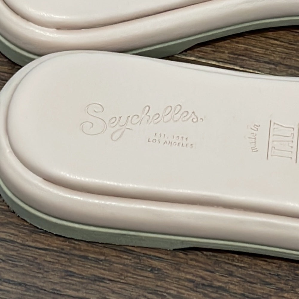 SEYCHELLES Women’s Bellissima Blush Pink Flat Slides Size 10