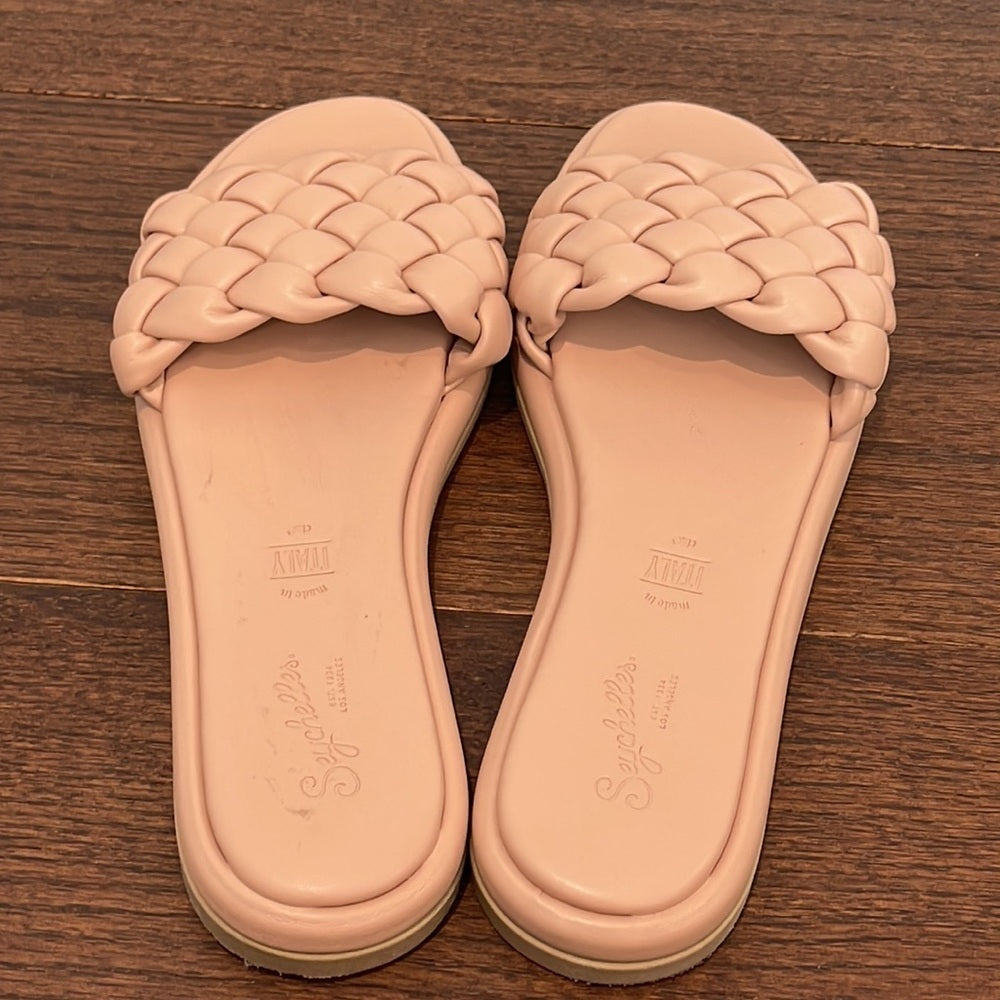 SEYCHELLES Women’s Bellissima Blush Pink Flat Slides Size 10