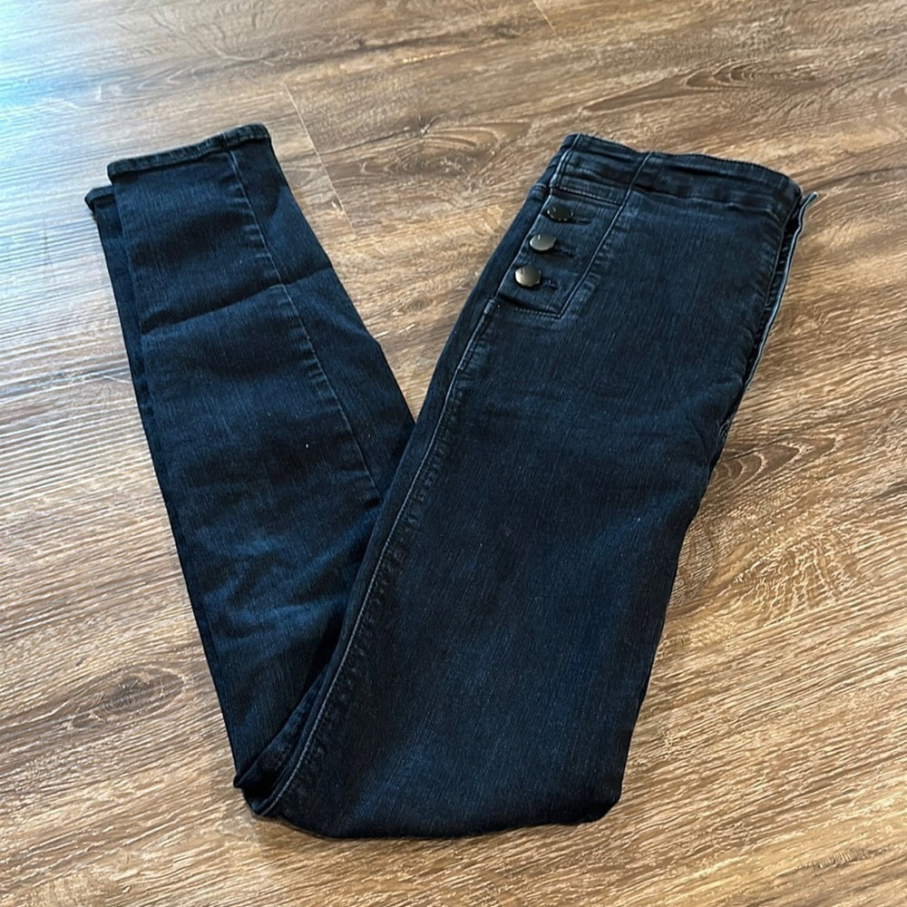 J Brand Women’s Dark Blue Skinny Buttoned Jeans - Size 26