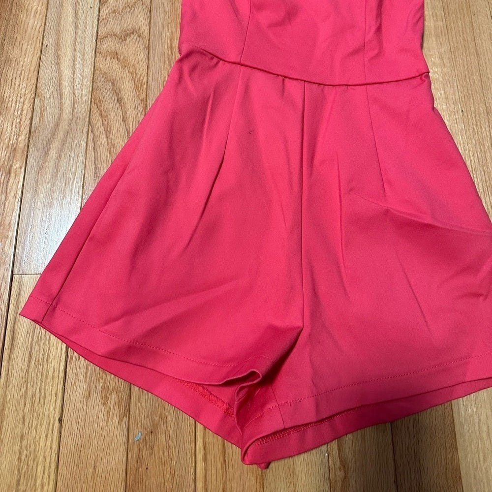 SUPERDOWN Pink One Shoulder Romper Size XXS
