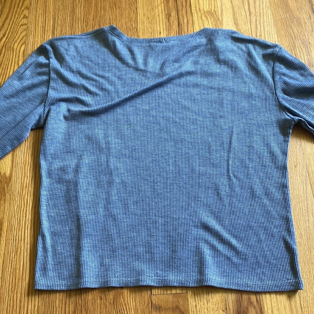 Firehouse waffle long sleeve with smiley face one size