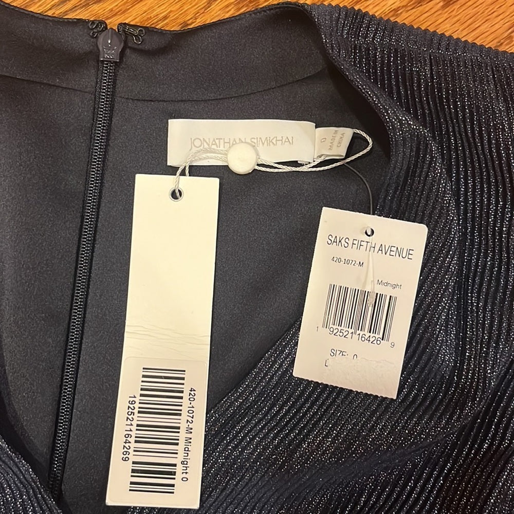 NWT Jonathan Simkhai Woman’s Midnight Dress Size 0