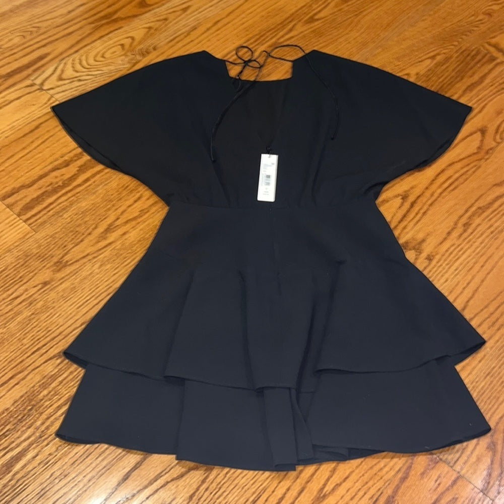 NWT Alice + Olivia Woman’s Black Short Sleeve Dress Size 2