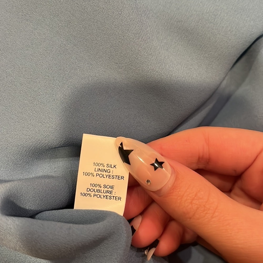NWOT Ramy Brook Woman’s Silk Blue Printed Dress Size XS