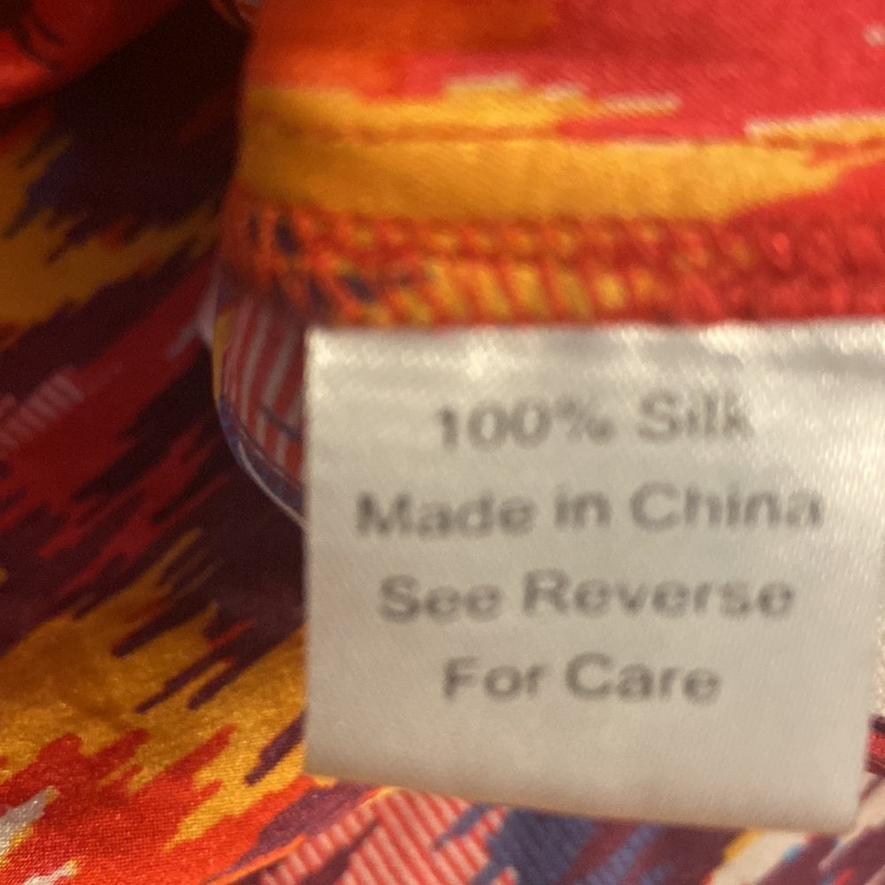 Women’s Parker dress. Red/blue/orange/white/yellow. Size XS