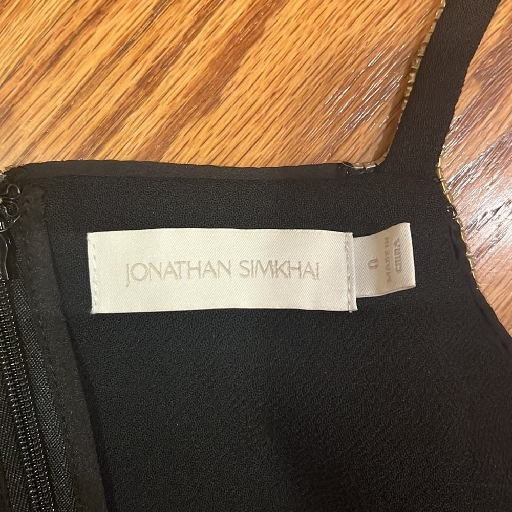 Jonathan Simkhai Woman’s Black and Silver Dress Size 0