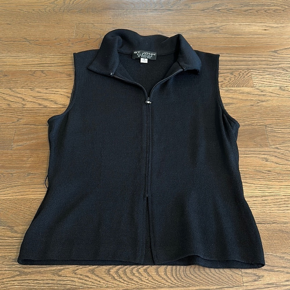 St. John Women’s Collared Vest - Size 8