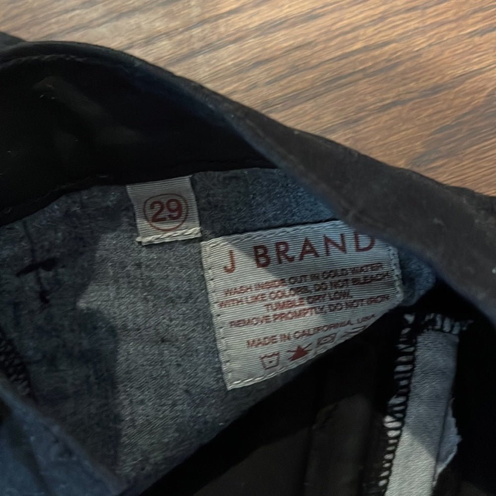 J Brand Black Riding Pants with Zippers by the Ankle Size 29