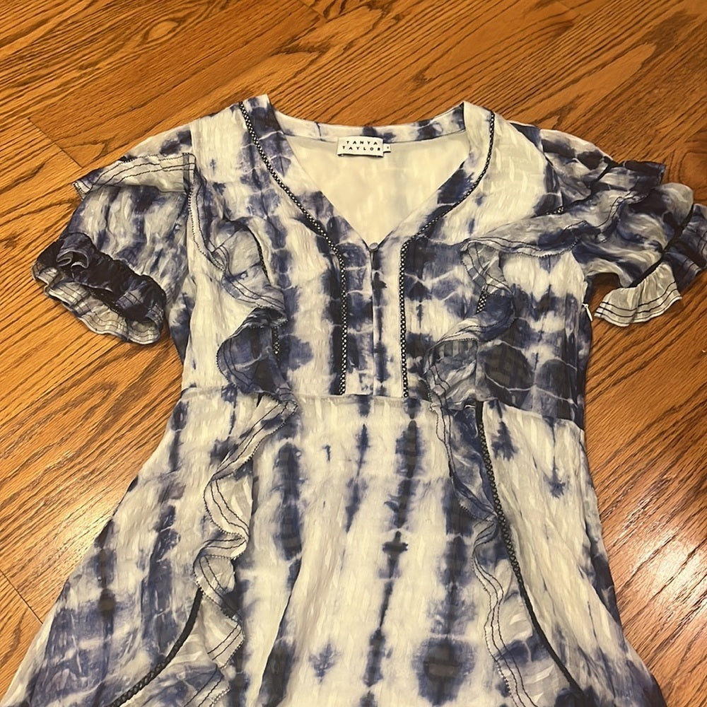Tanya Taylor Woman’s Blue Tie Dye Dress Size 2