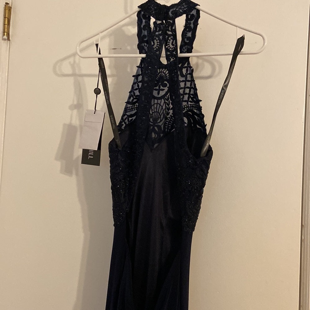 NWT Women’s Sherri Hill evening gown. Navy blue. Size 8.