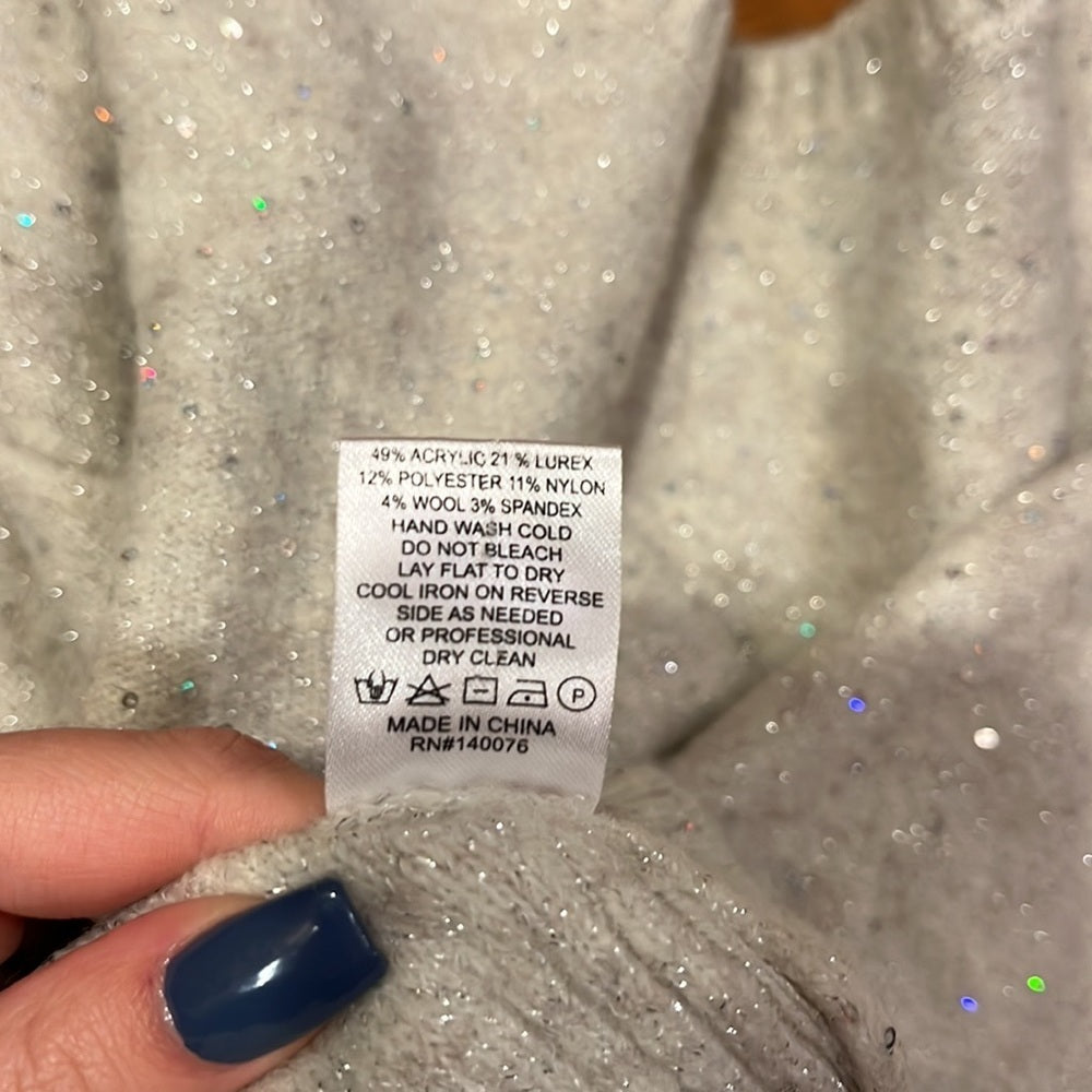 Generation Love Woman’s Cream Sparkle Sweater Size XS