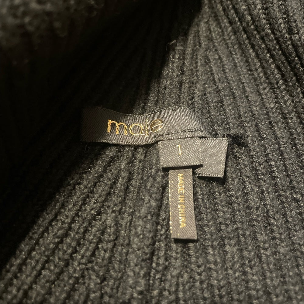 Maje Black Heavy Cardigan Size 1/Small