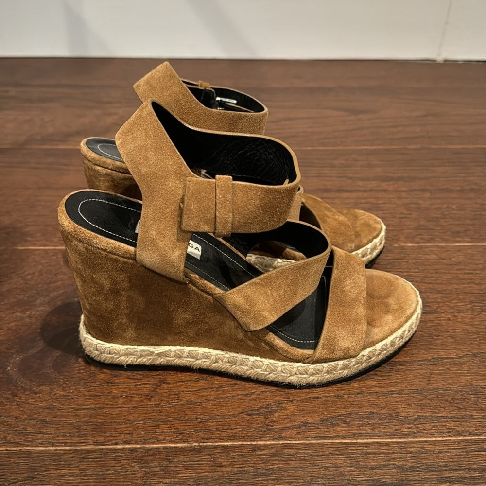 Balenciaga Women’s Brown Suede Wedges Size 37/7
