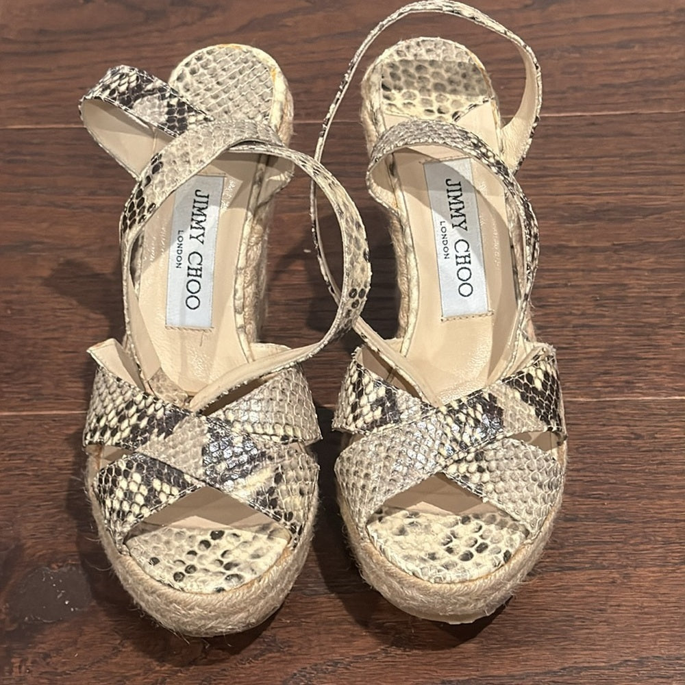 Jimmy Choo Women’s Snakeskin Wedges Size 37/7