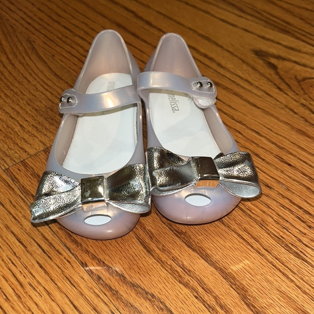 Mini Melissa Toddler Girl’s Bow Shoes Size US 7