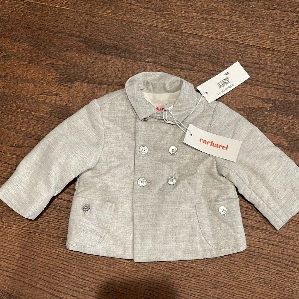 NWT Cacharel Grey Boys 3M Suit 100% Cotton