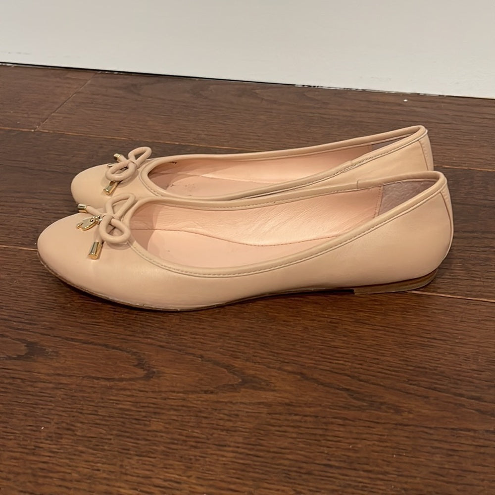 Kate Spade Tan/Baby Pink Ballet Flats Size 8