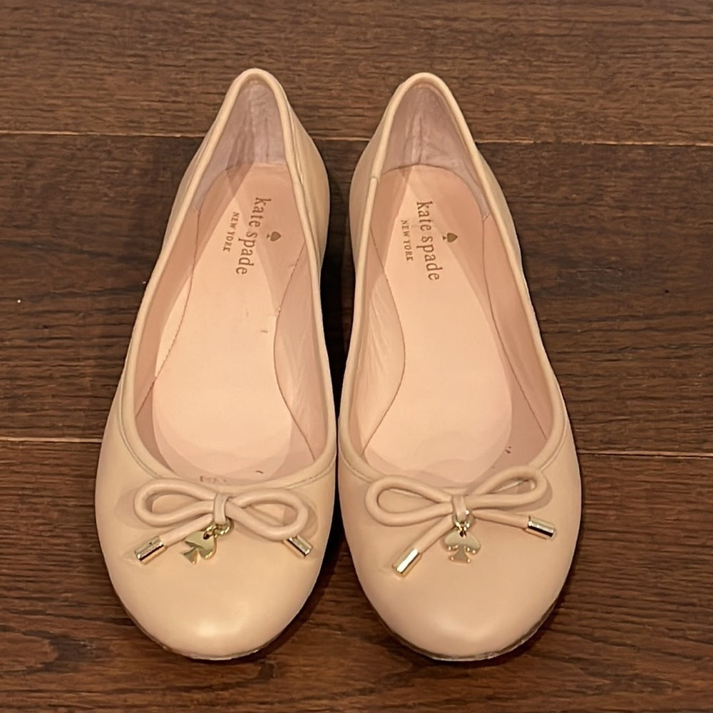 Kate Spade Tan/Baby Pink Ballet Flats Size 8