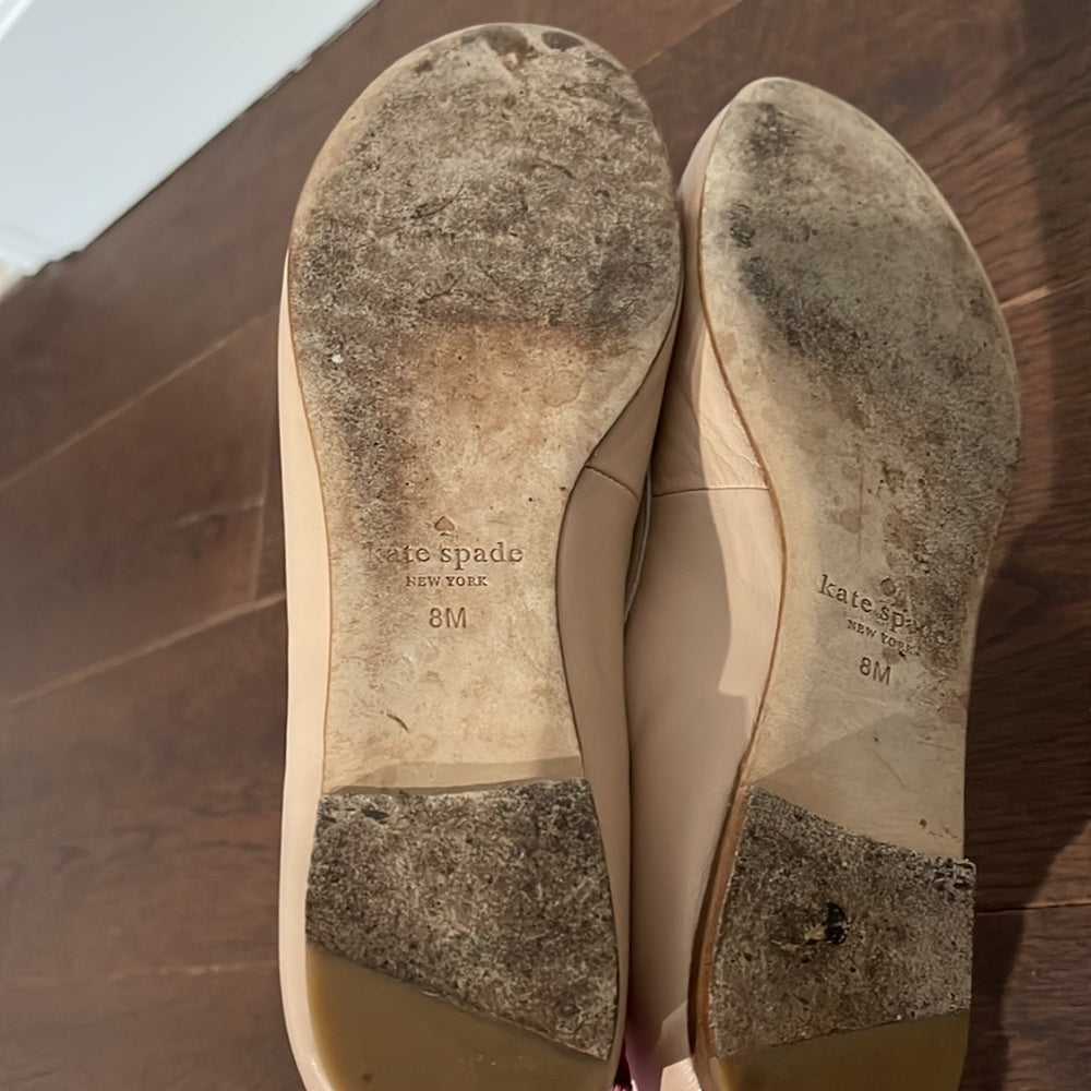Kate Spade Tan/Baby Pink Ballet Flats Size 8