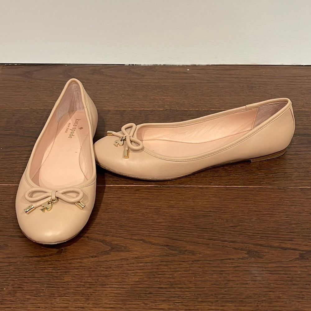 Kate Spade Tan/Baby Pink Ballet Flats Size 8