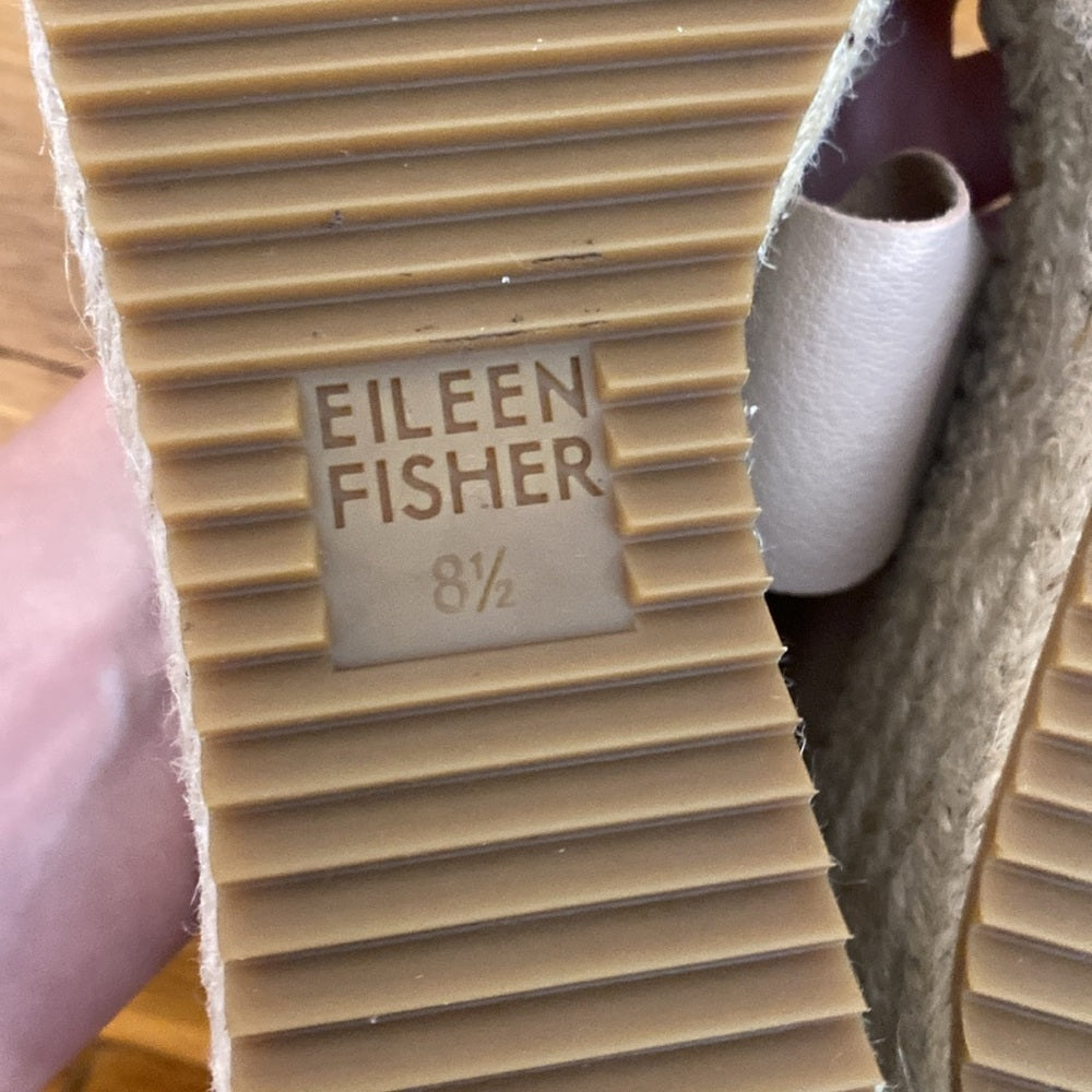 Eileen Fisher Women’s Cream Wedge Sandals Size 8.5