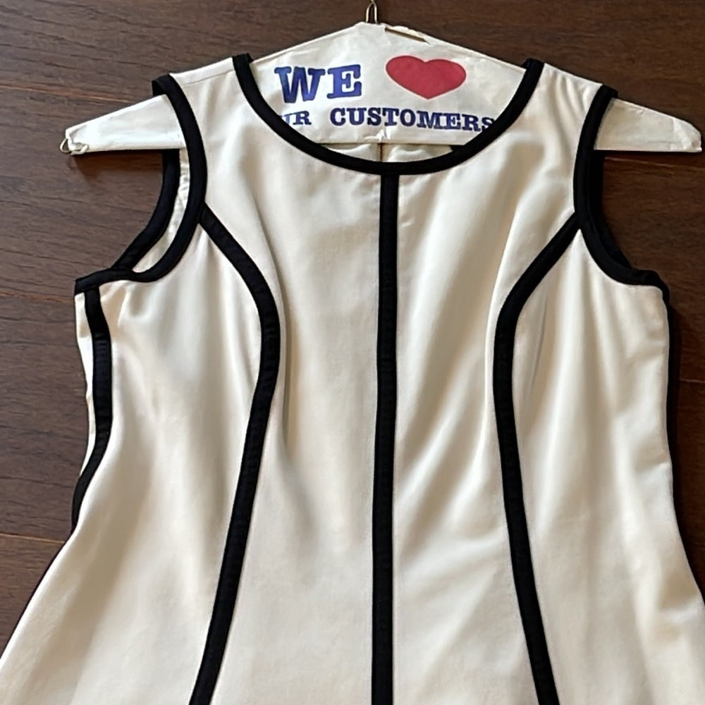 Ralph Lauren Black and Off White Dress Size 10