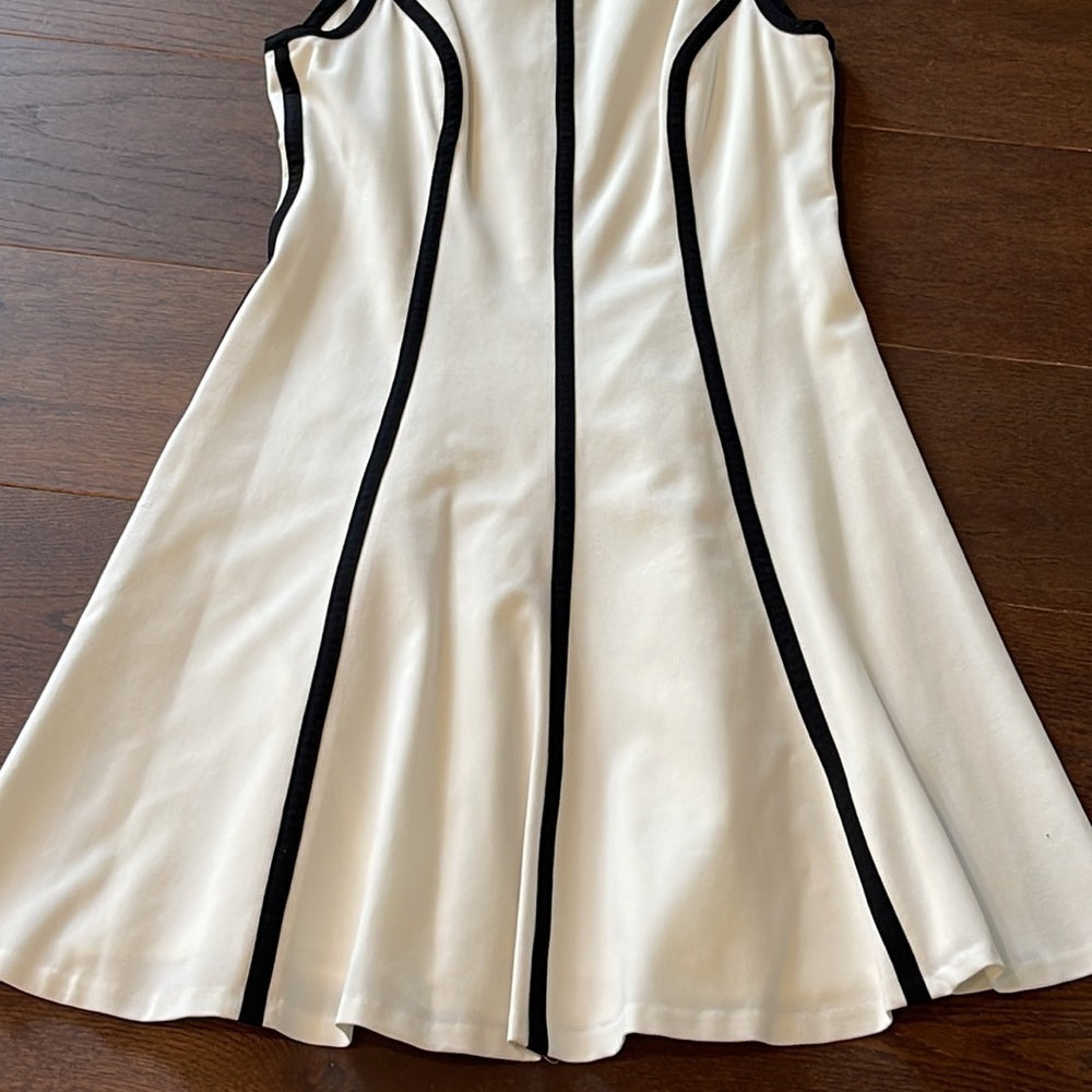 Ralph Lauren Black and Off White Dress Size 10