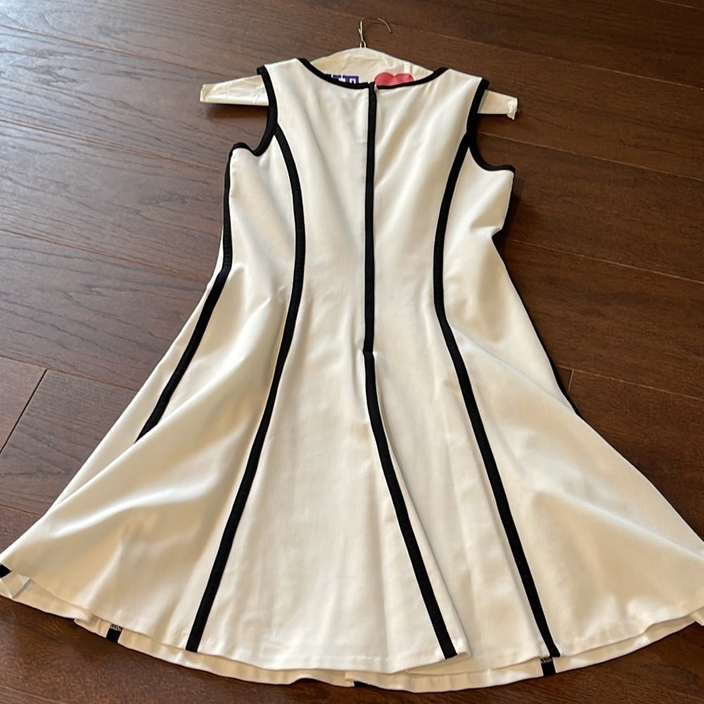 Ralph Lauren Black and Off White Dress Size 10