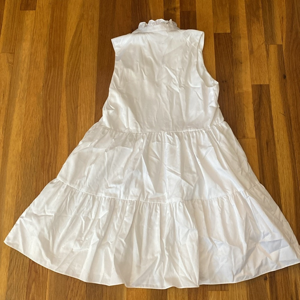 NWT Amanda Uprichard Women’s White V-Neck Dress Size S