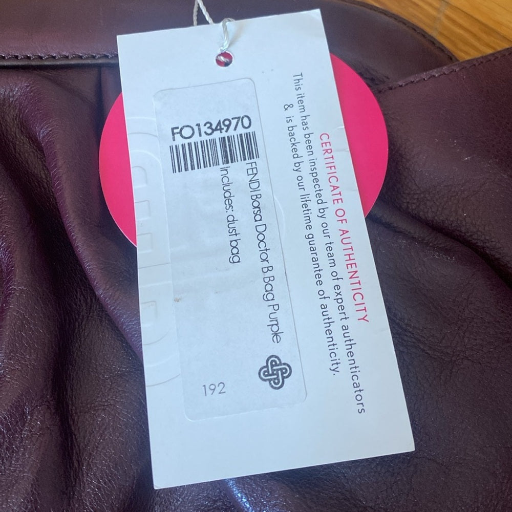 NWT Fendi Womens Purple Leather Bag OS
