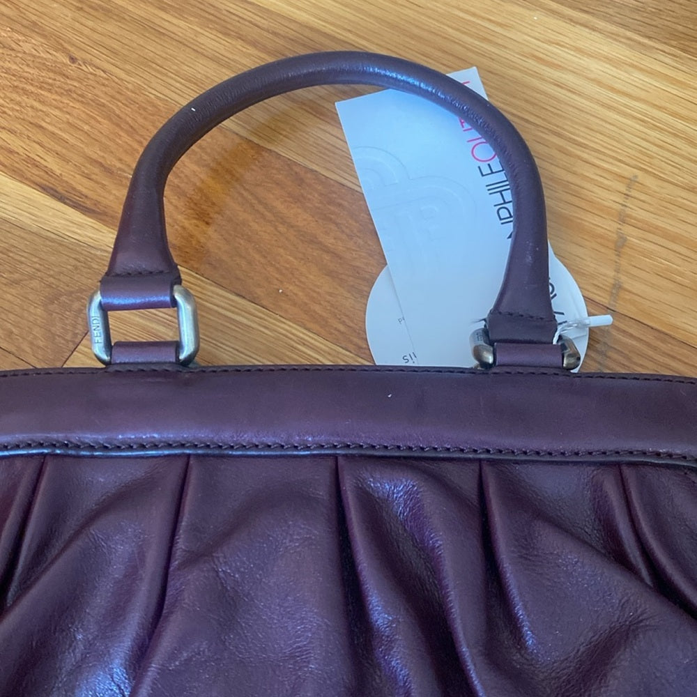 NWT Fendi Womens Purple Leather Bag OS