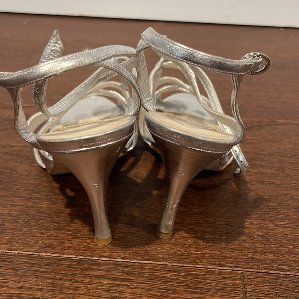Delman Women’s Silver Sandals Size 7.5