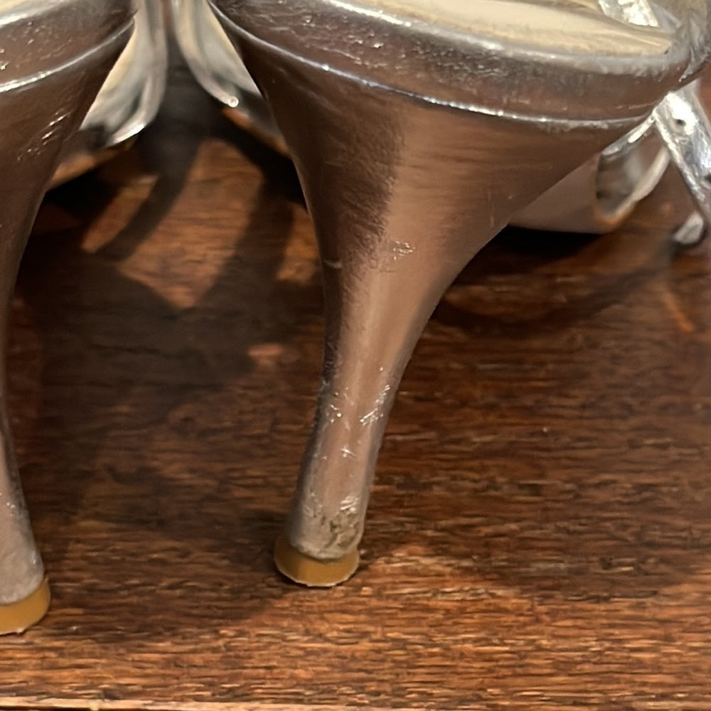 Delman Women’s Silver Sandals Size 7.5
