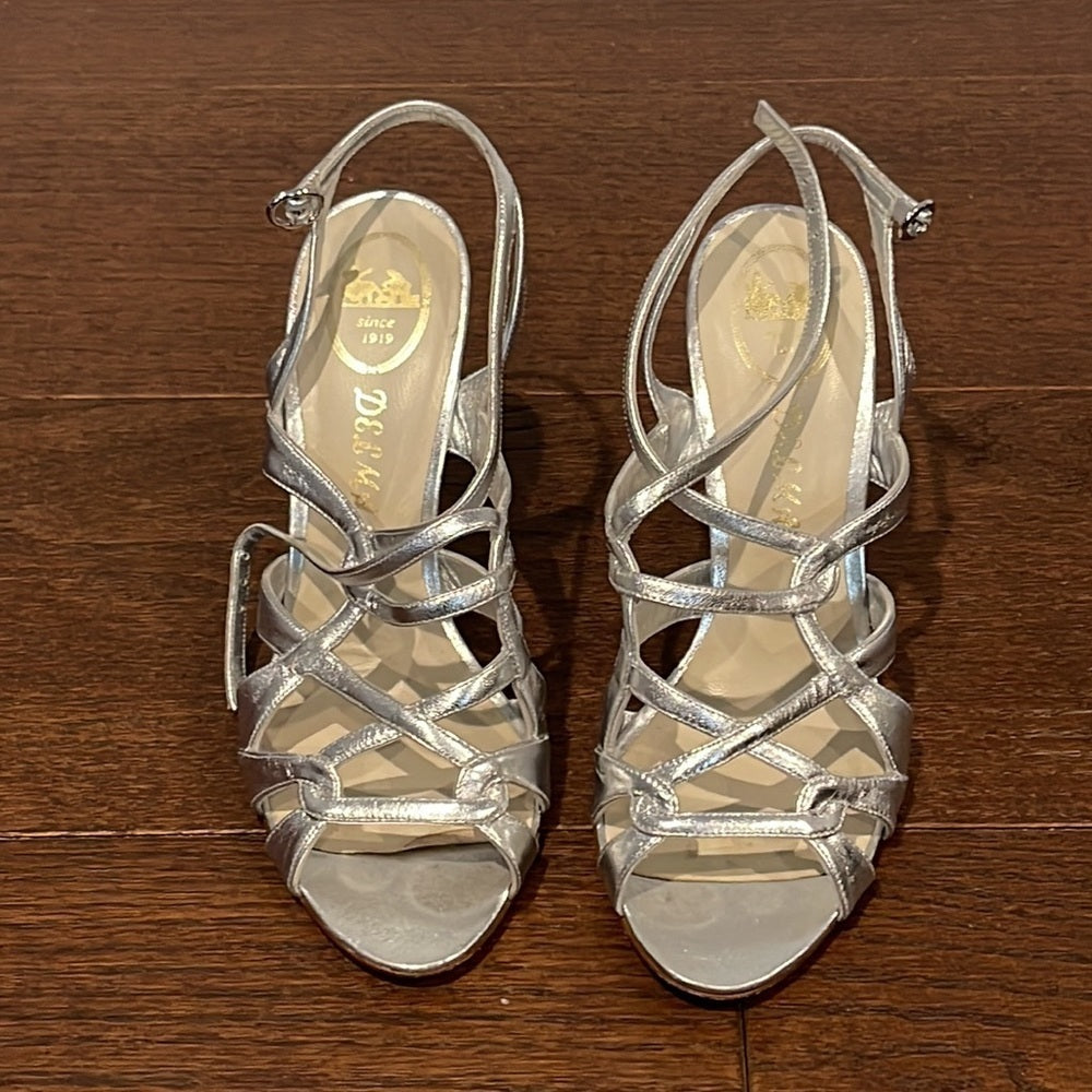 Delman Women’s Silver Sandals Size 7.5