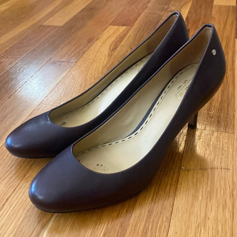 Coach Women’s Brown Leather Heels Size 10